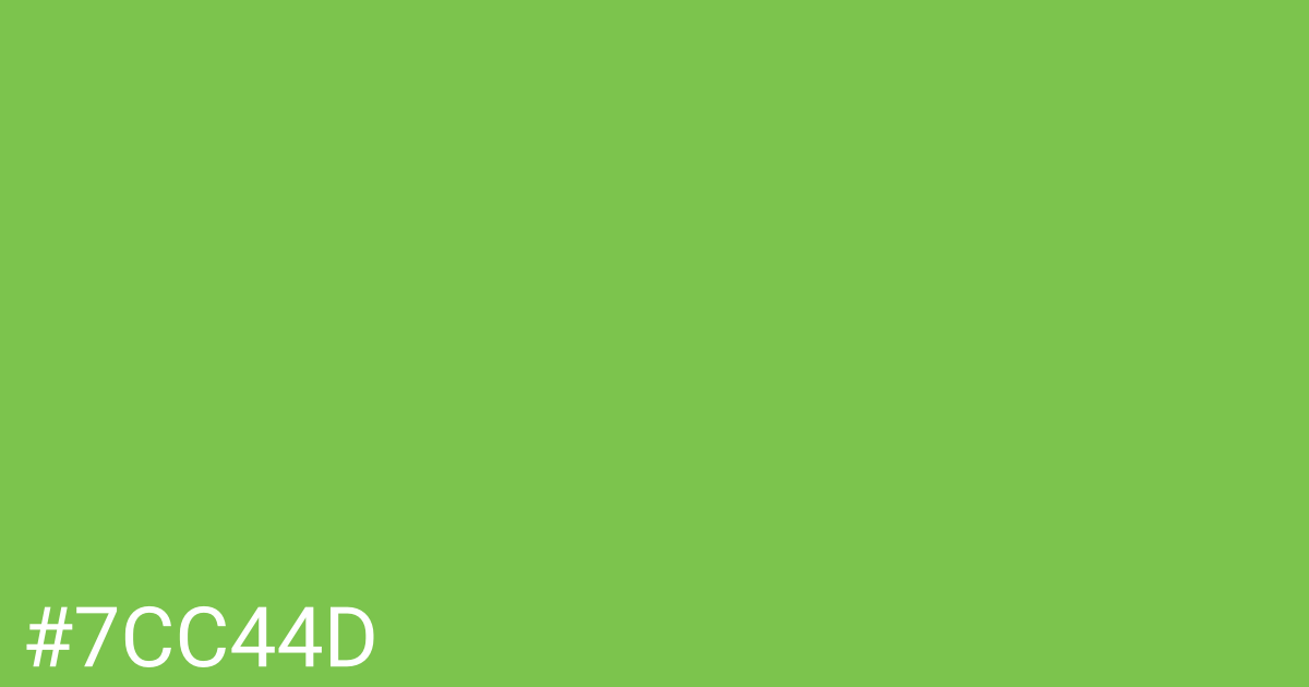 Hex color #7cc44d graphic