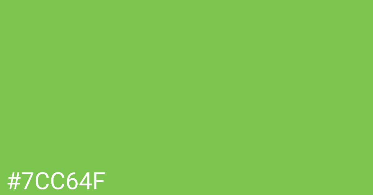 Hex color #7cc64f graphic