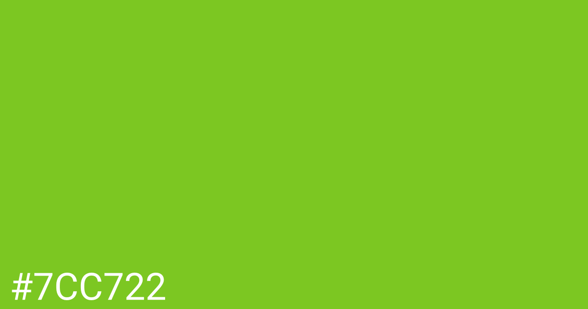 Hex color #7cc722 graphic
