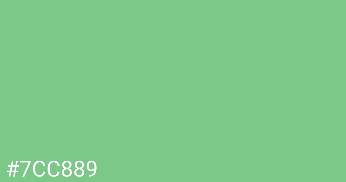 Hex color #7cc889 graphic