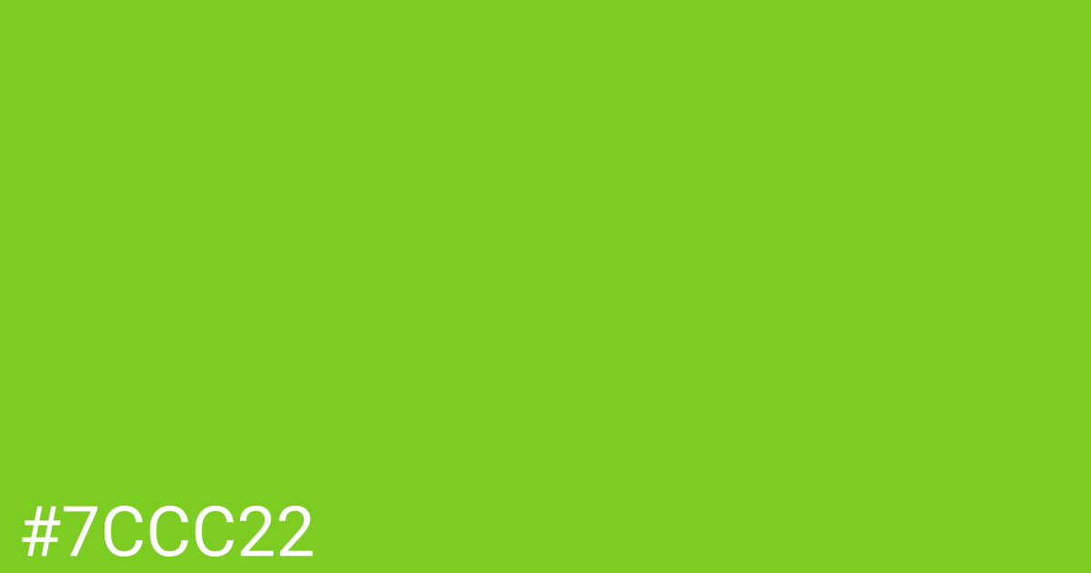Hex color #7ccc22 graphic