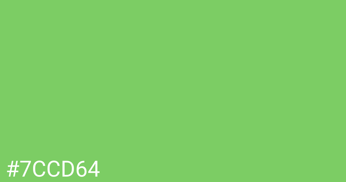 Hex color #7ccd64 graphic