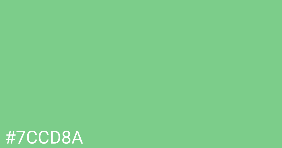 Hex color #7ccd8a graphic