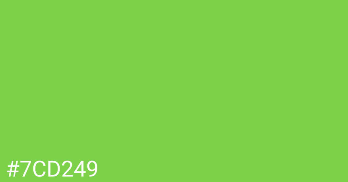 Hex color #7cd249 graphic