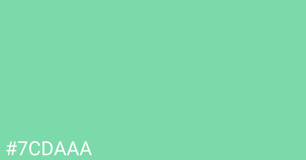 Hex color #7cdaaa graphic