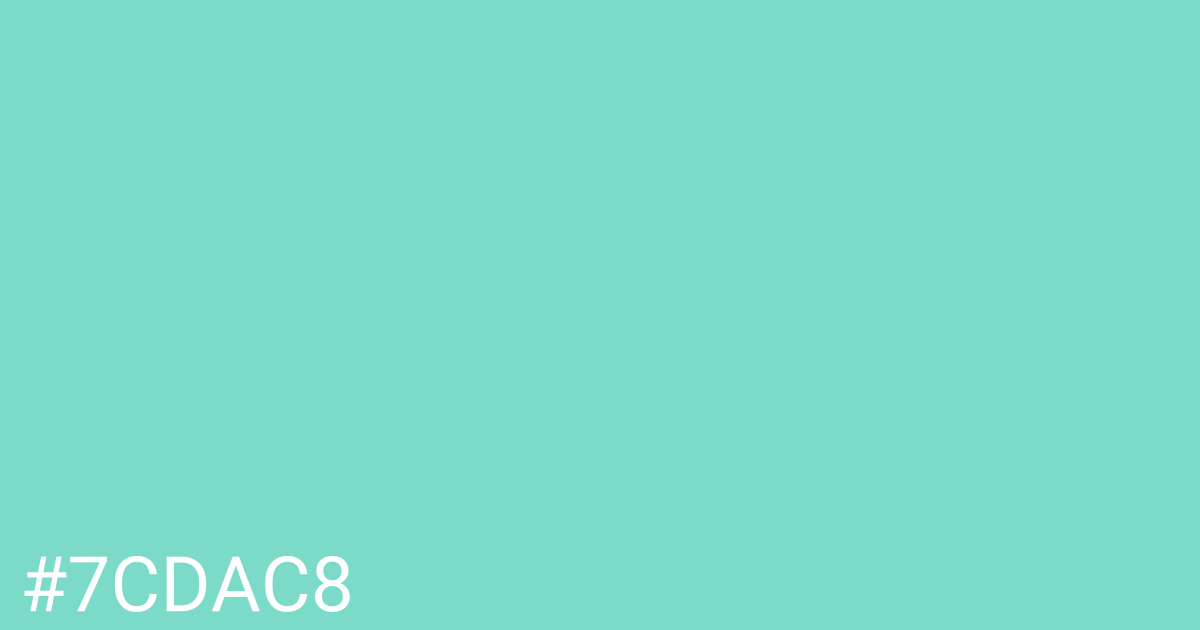 Hex color #7cdac8 graphic