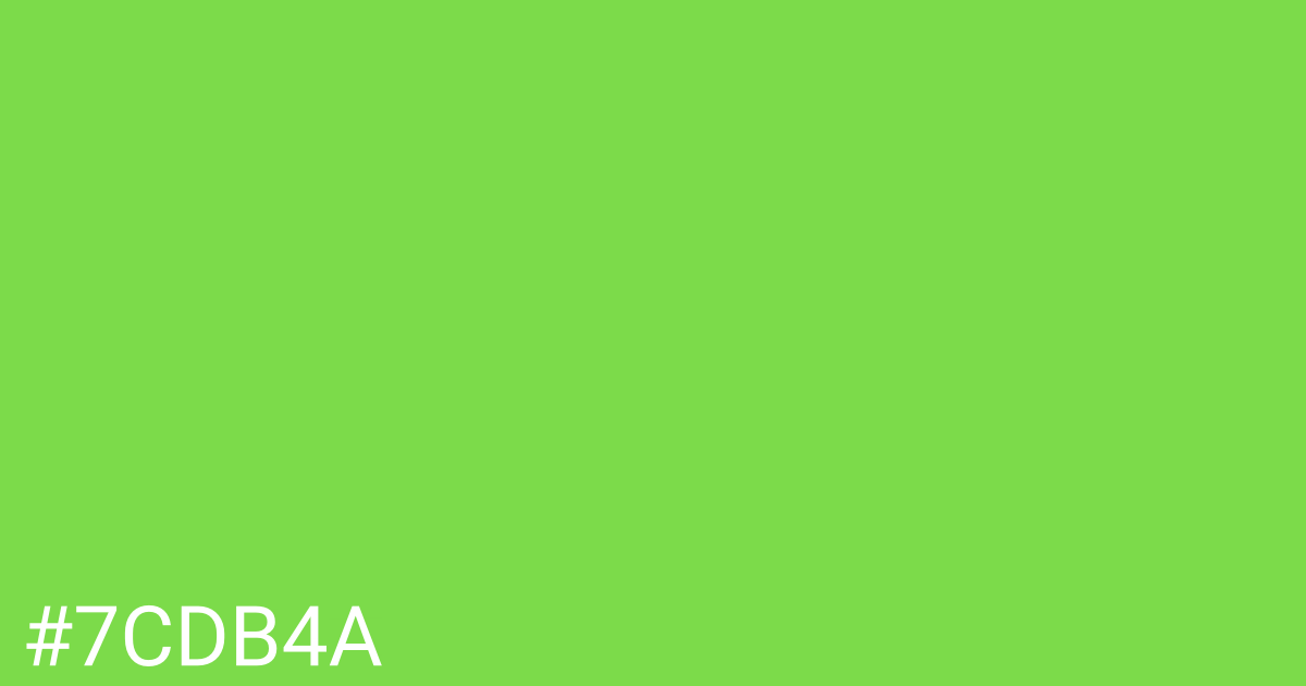 Hex color #7cdb4a graphic