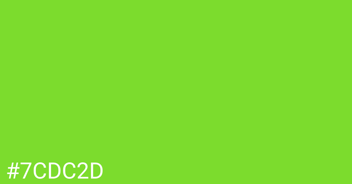 Hex color #7cdc2d graphic