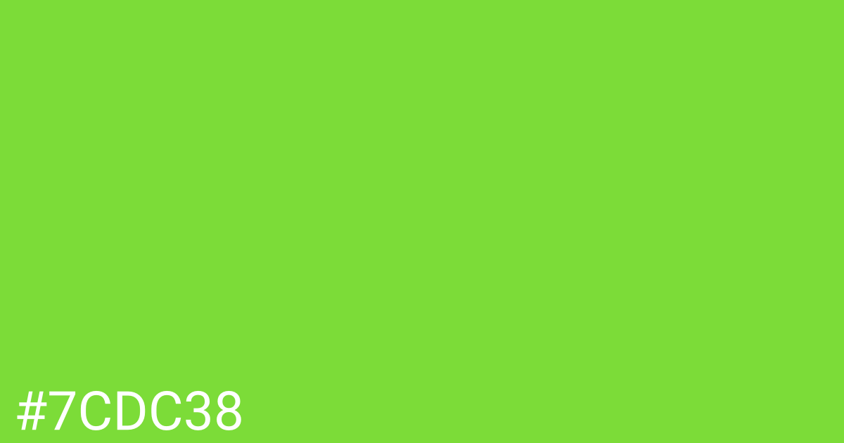 Hex color #7cdc38 graphic