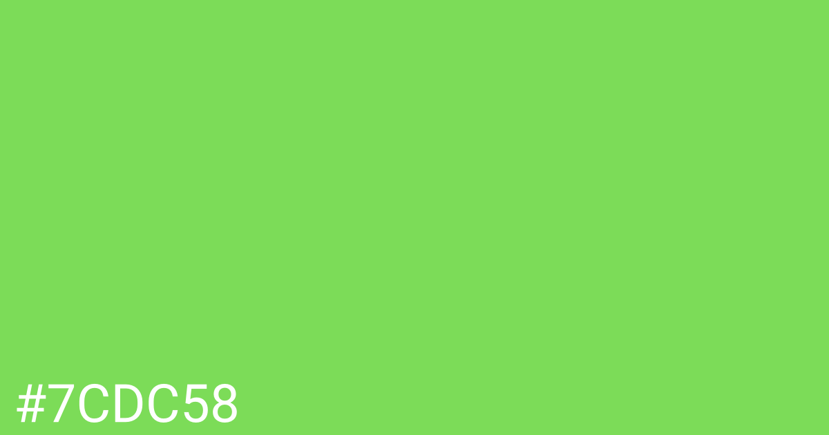 Hex color #7cdc58 graphic