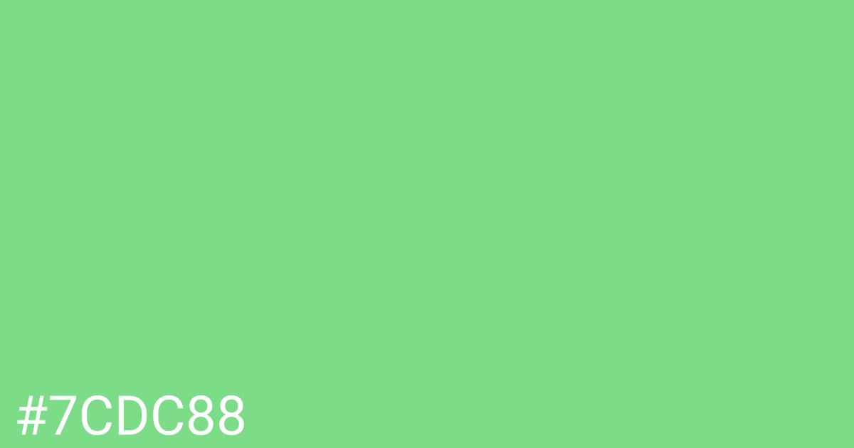 Hex color #7cdc88 graphic