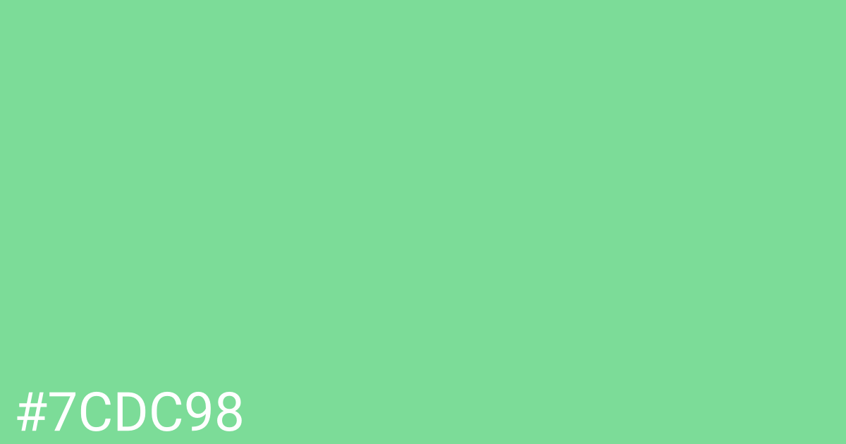 Hex color #7cdc98 graphic