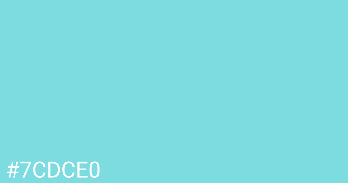 Hex color #7cdce0 graphic