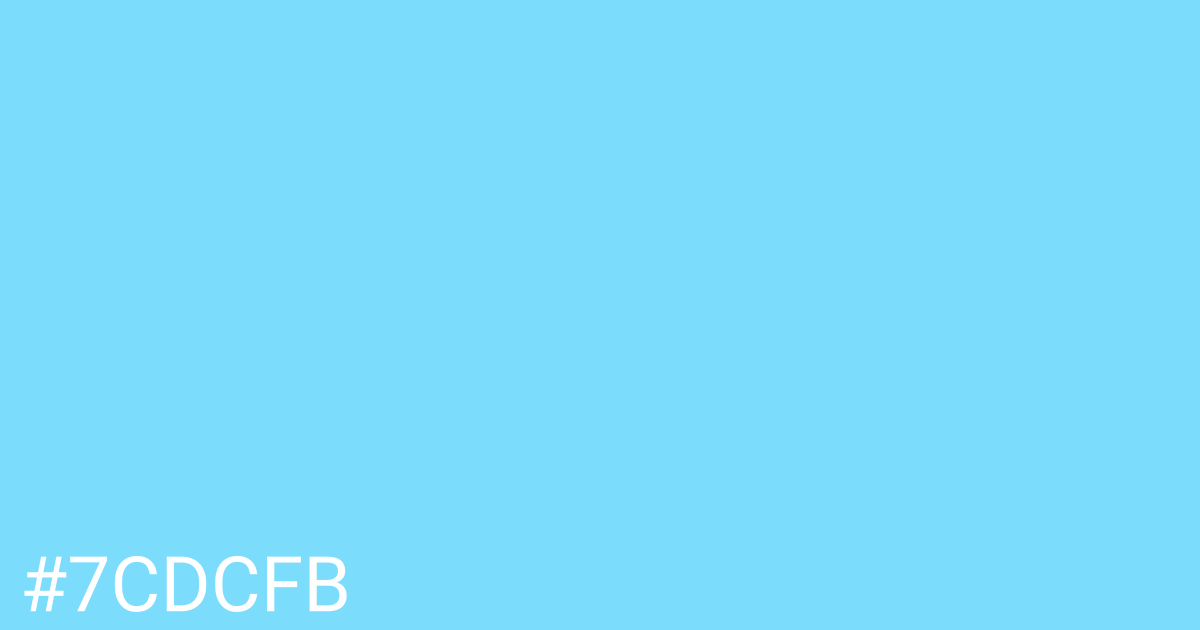 Hex color #7cdcfb graphic