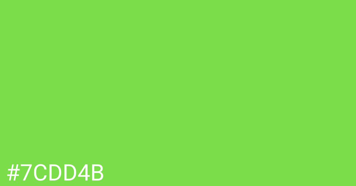 Hex color #7cdd4b graphic