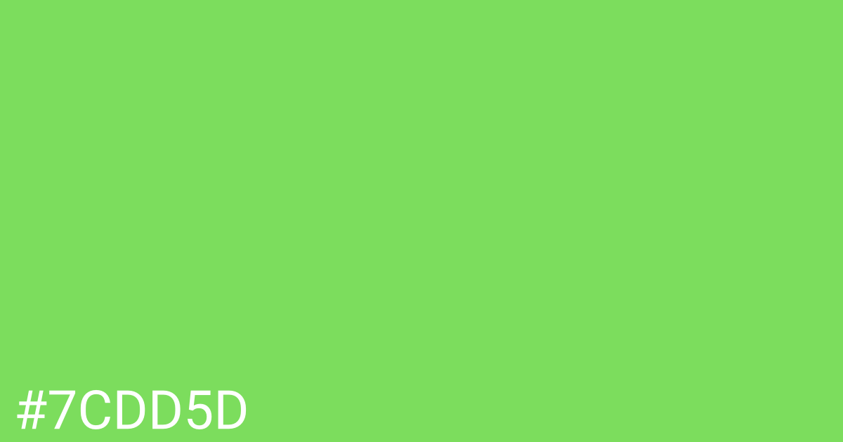 Hex color #7cdd5d graphic