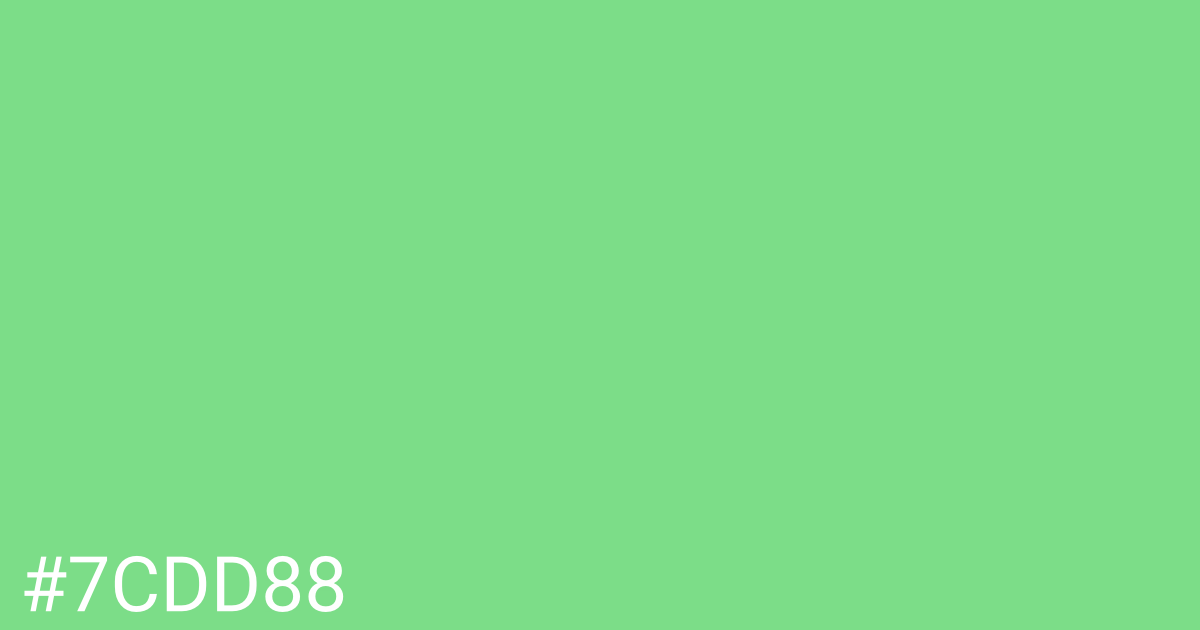 Hex color #7cdd88 graphic