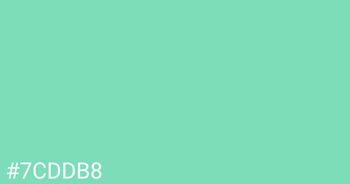 Hex color #7cddb8 graphic