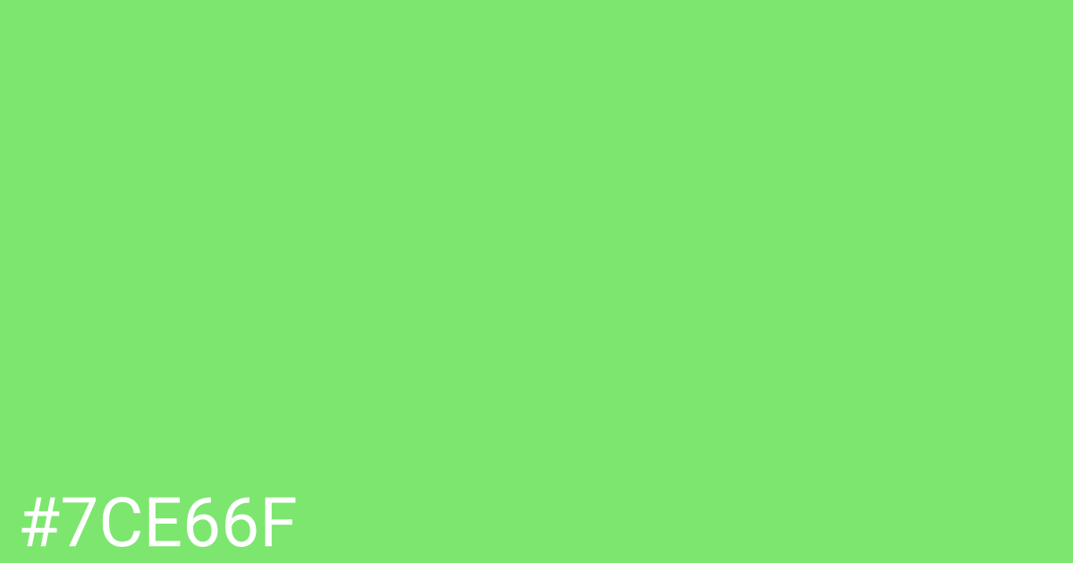 Hex color #7ce66f graphic