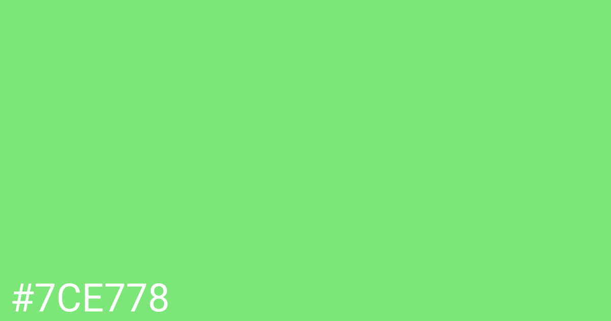Hex color #7ce778 graphic