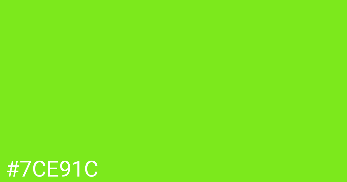 Hex color #7ce91c graphic