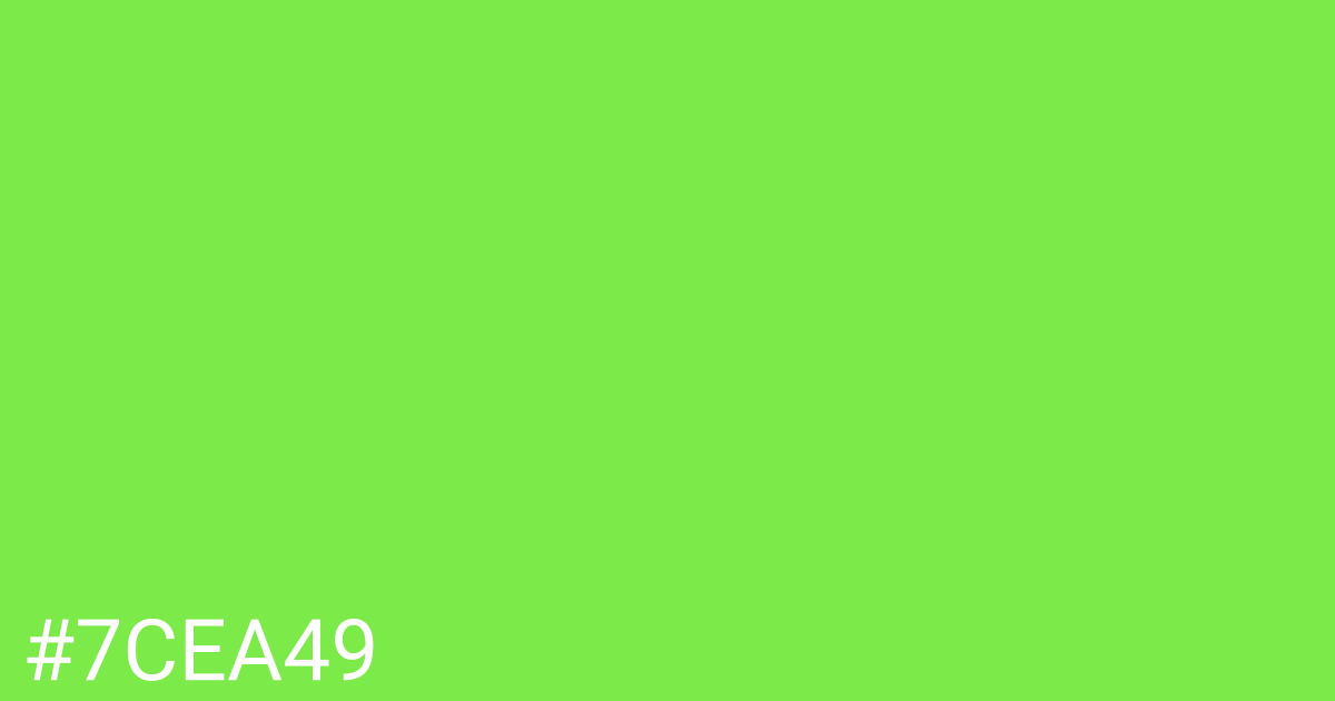 Hex color #7cea49 graphic