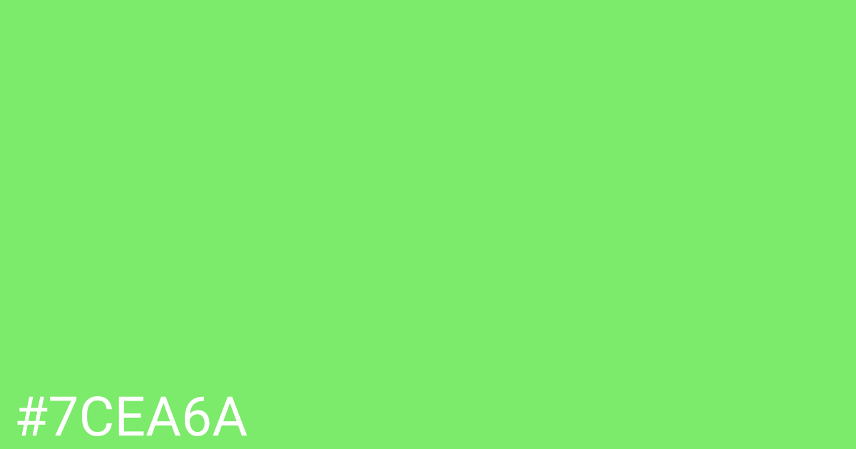 Hex color #7cea6a graphic