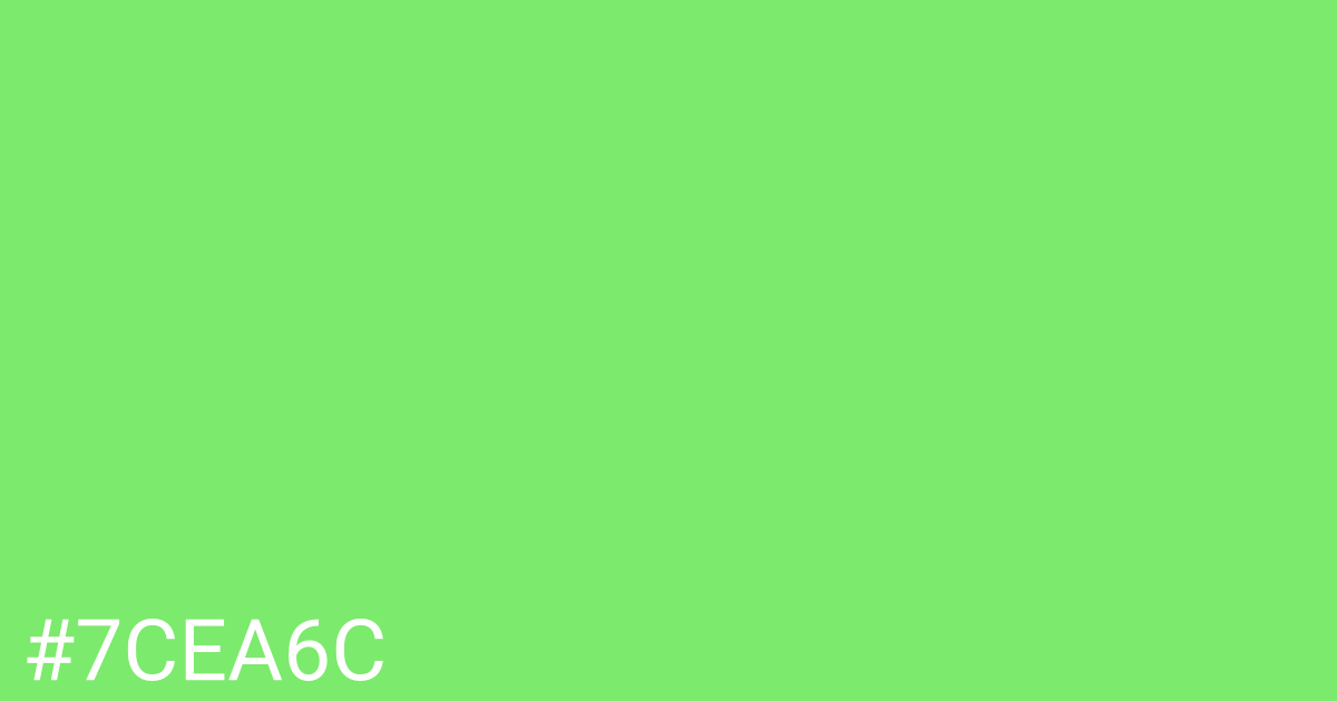 Hex color #7cea6c graphic