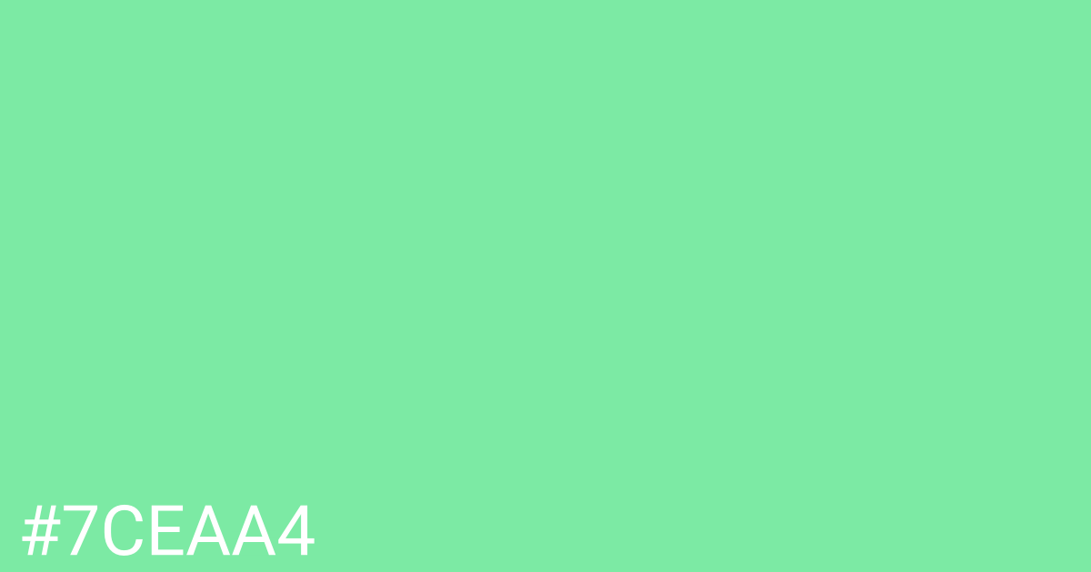 Hex color #7ceaa4 graphic