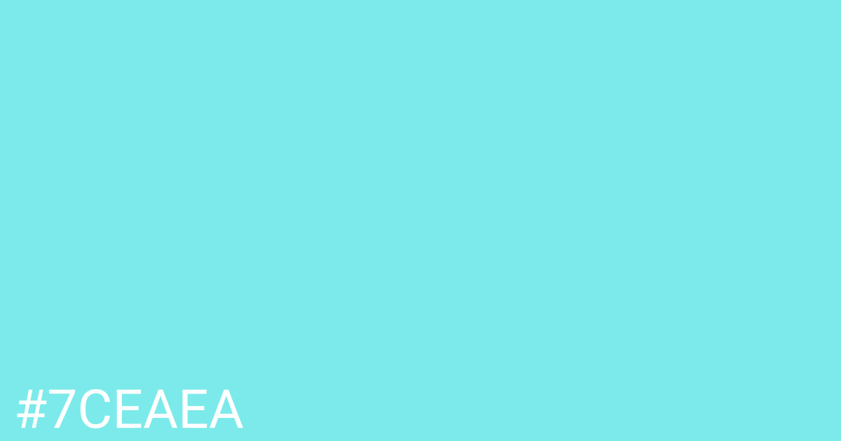 Hex color #7ceaea graphic