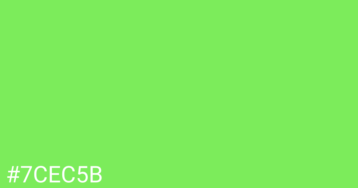 Hex color #7cec5b graphic