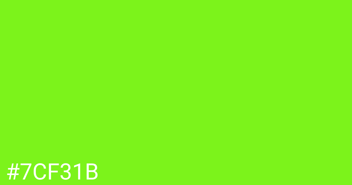 Hex color #7cf31b graphic