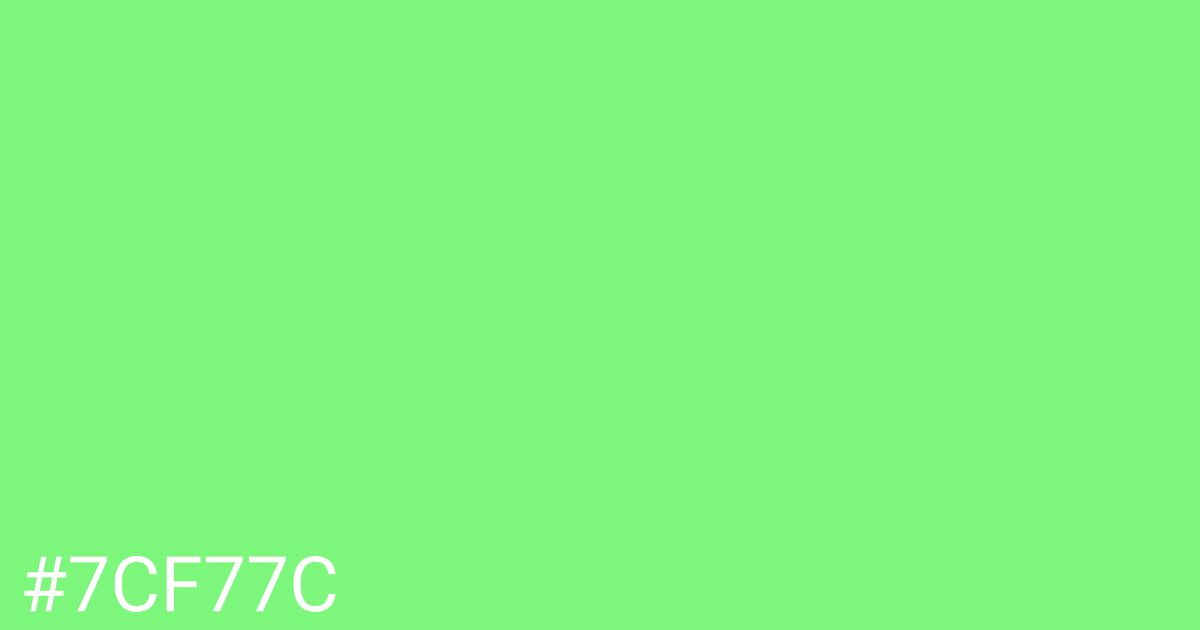 Hex color #7cf77c graphic