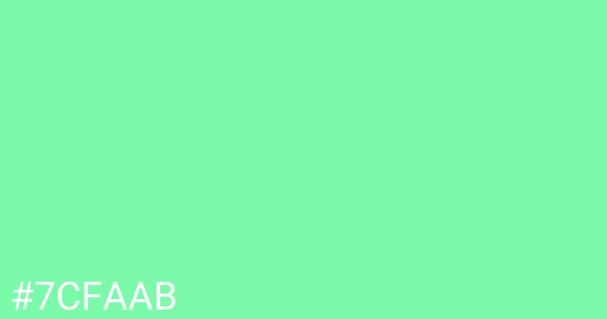 Hex color #7cfaab graphic