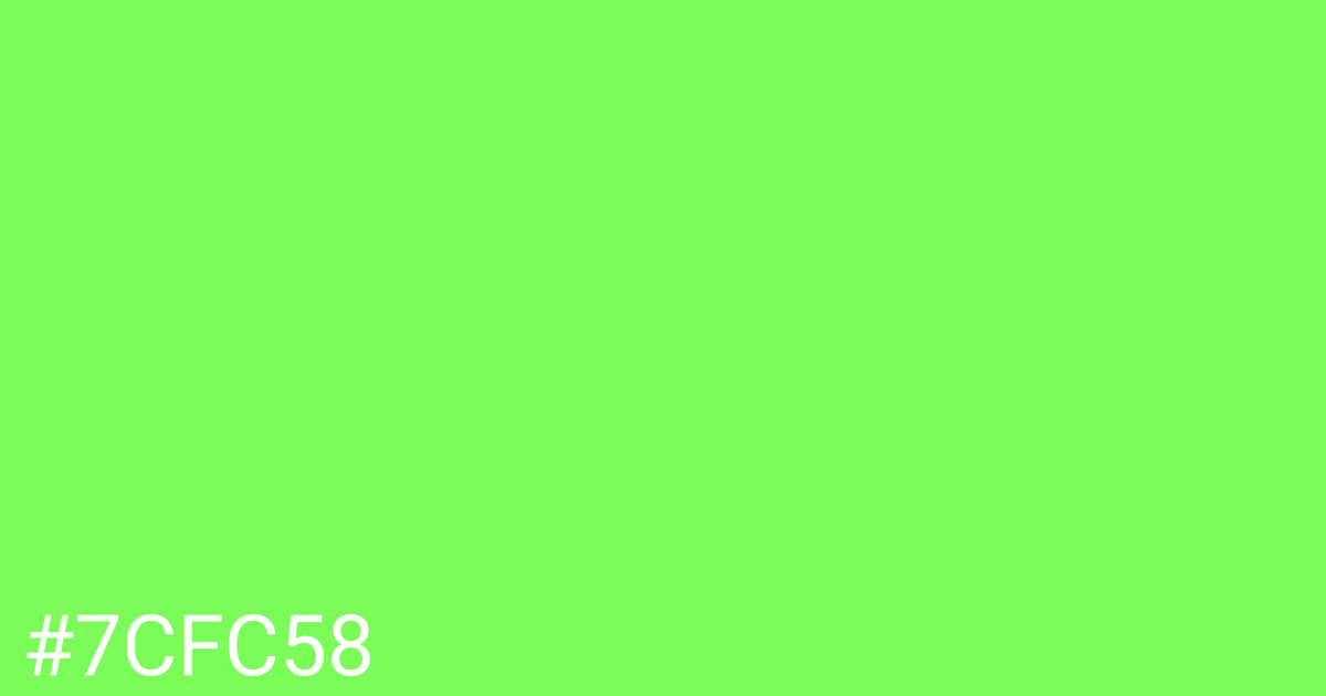 Hex color #7cfc58 graphic