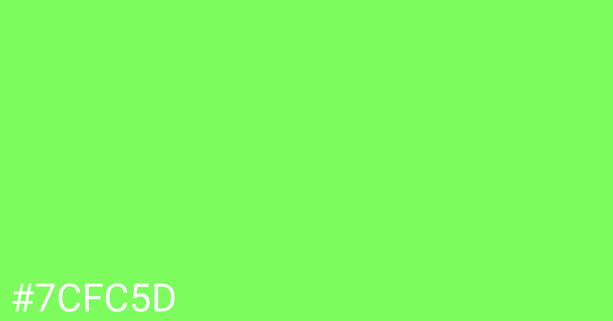 Hex color #7cfc5d graphic