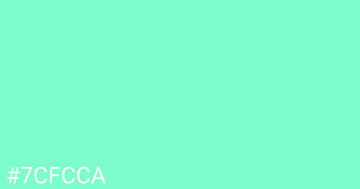 Hex color #7cfcca graphic