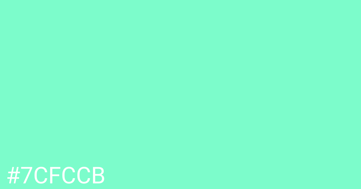 Hex color #7cfccb graphic