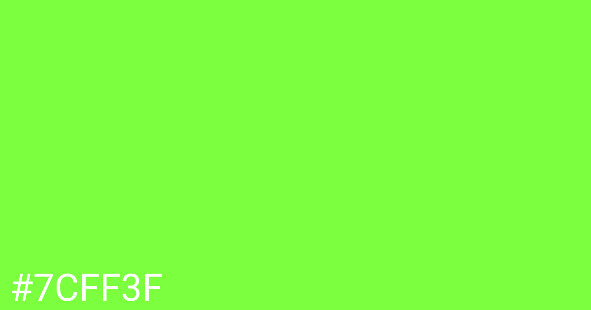 Hex color #7cff3f graphic