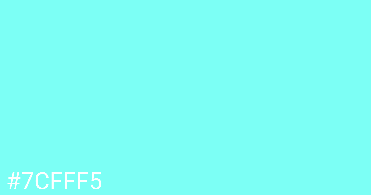 Hex color #7cfff5 graphic