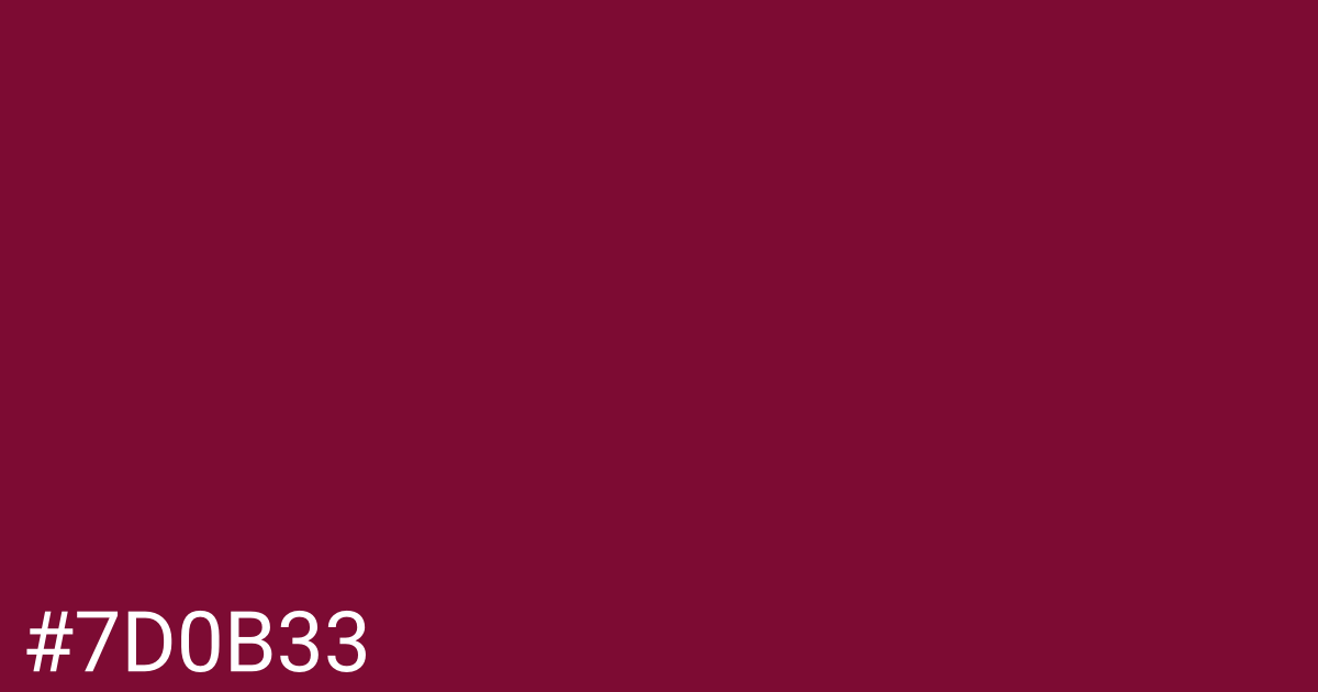 Hex color #7d0b33 graphic