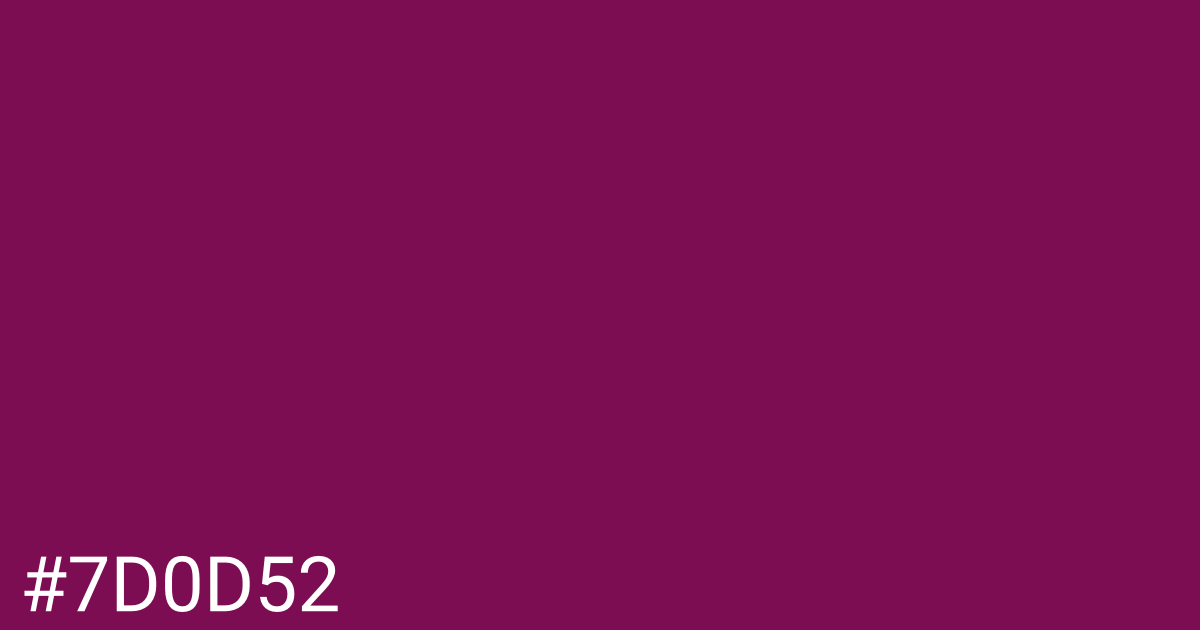 Hex color #7d0d52 graphic