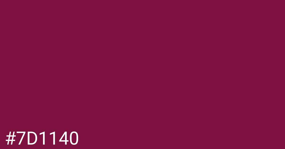 Hex color #7d1140 graphic