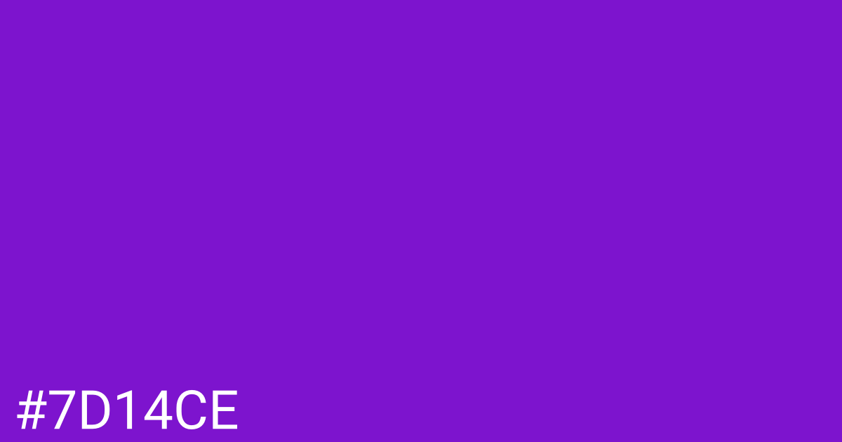 Hex color #7d14ce graphic