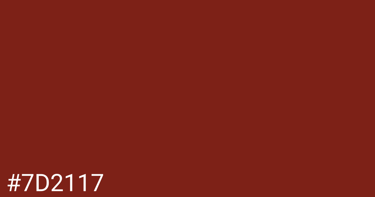 Hex color #7d2117 graphic
