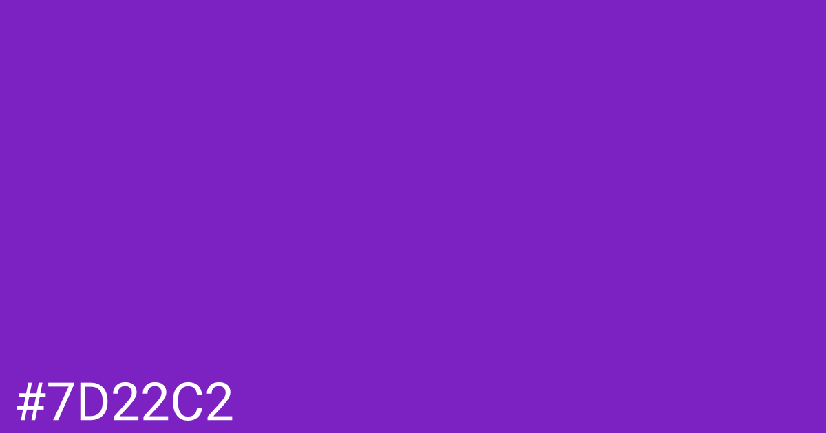 Hex color #7d22c2 graphic