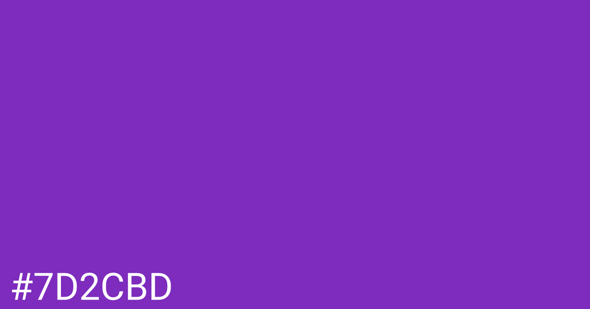 Hex color #7d2cbd graphic