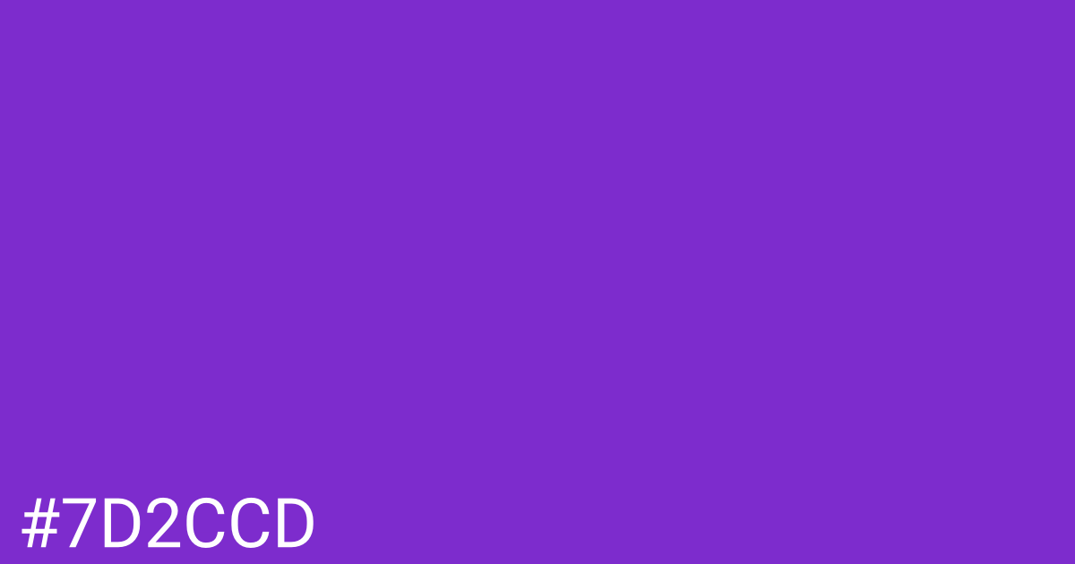 Hex color #7d2ccd graphic