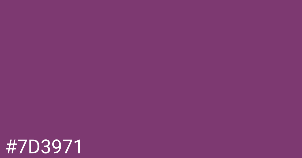 Hex color #7d3971 graphic