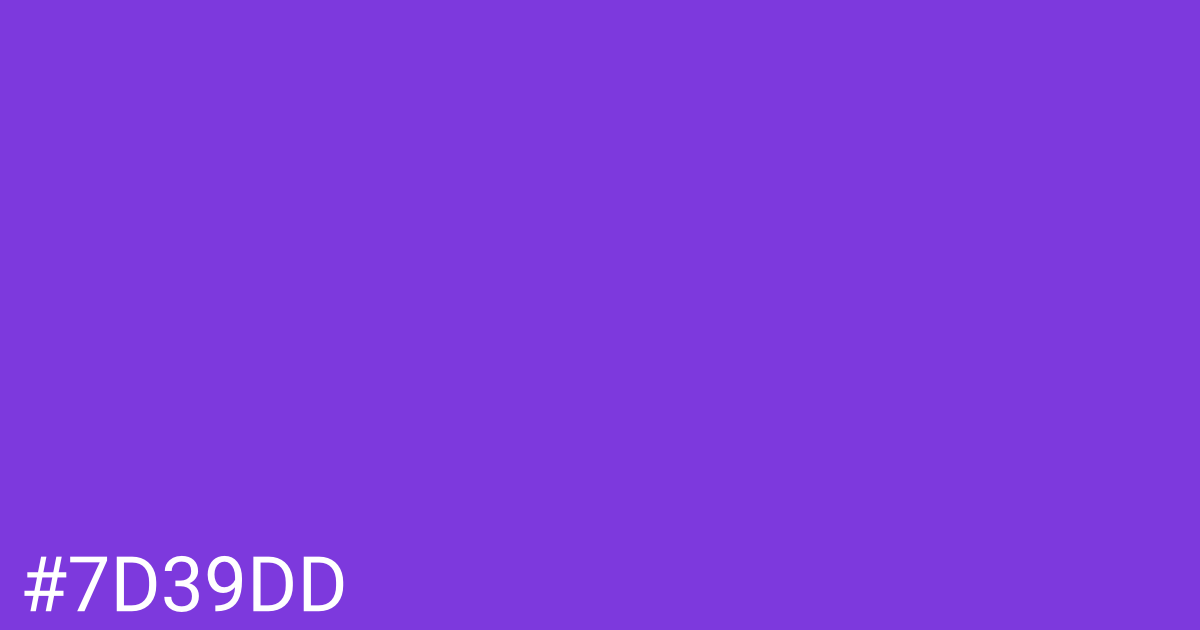 Hex color #7d39dd graphic